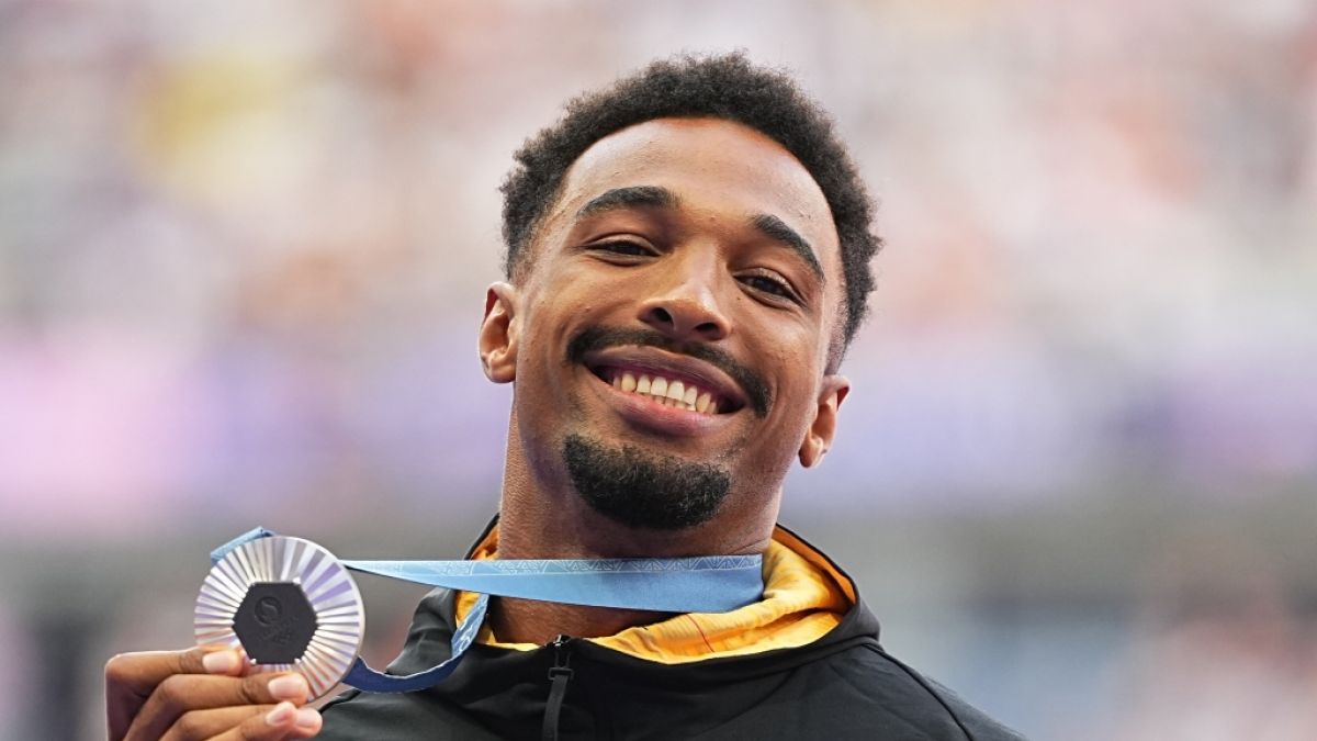 Der deutsche Zehnkämpfer Leo Neugebauer holte Silber bei den Olympischen Spielen 2024 in Paris. Der deutsche Zehnkämpfer Leo Neugebauer holte Silber bei den Olympischen Spielen 2024 in Paris. (Foto)