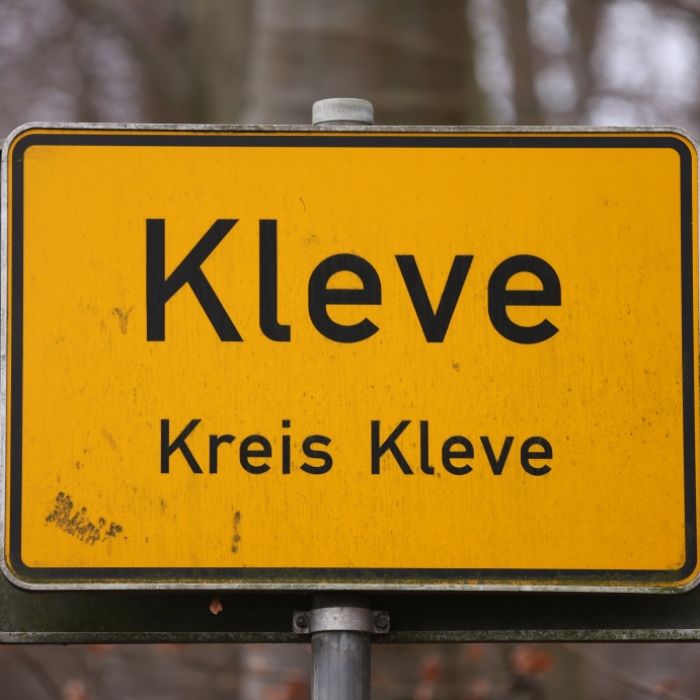 Ortsschild der Stadt Kleve