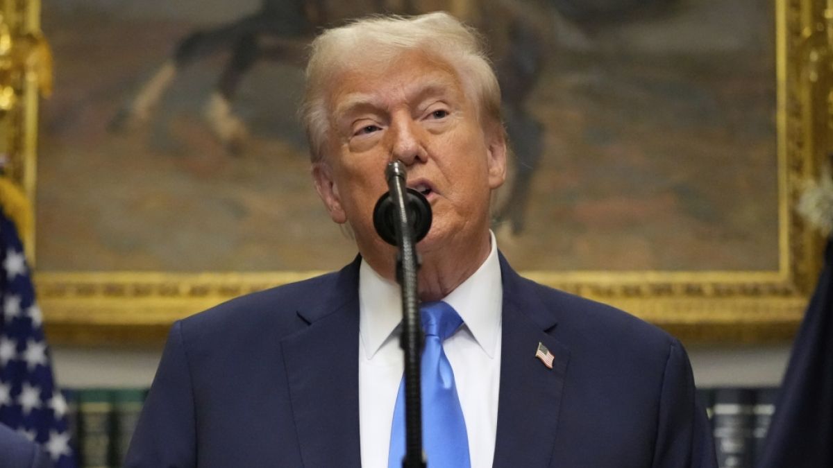 Donald Trump bei einer Pressekonferenz im Wei&szlig;en Haus. (Foto)