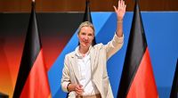AfD-Bundesvorsitzende Alice Weidel hat gut lachen. Ihre Partei liegt bei Umfrage-Werten um die 38 Prozent in Mecklenburg-Vorpommern.