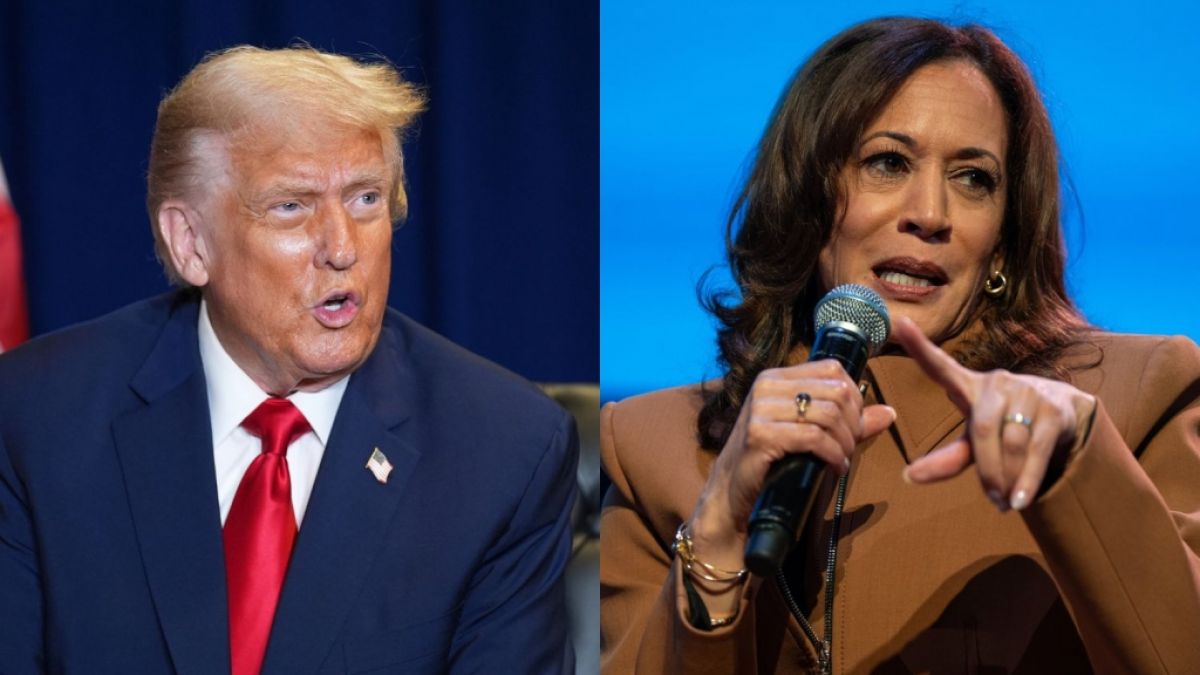 Donald Trump beleidigt Kamala Harris wegen ihrer Aussagen zur US-Wahl. (Foto)