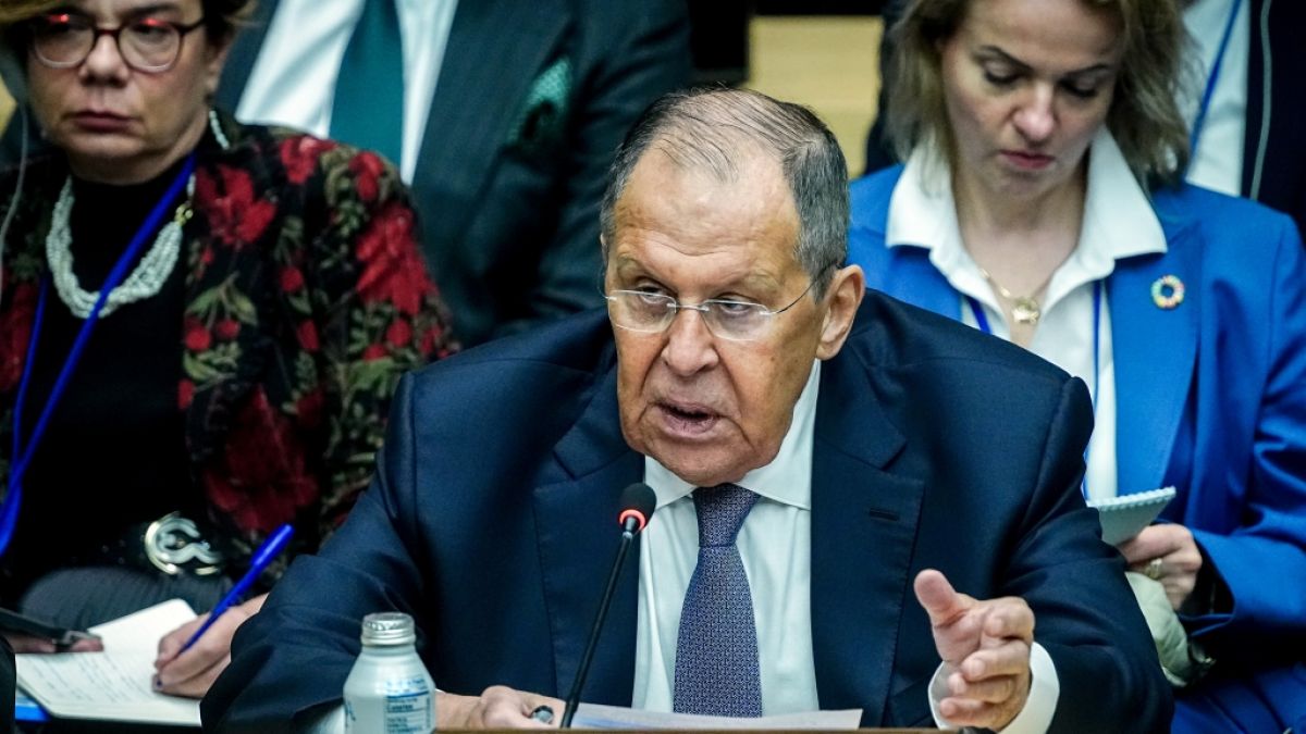 Sergej Lawrow drohte mit einem russischen Vergeltungsschlag. (Foto)