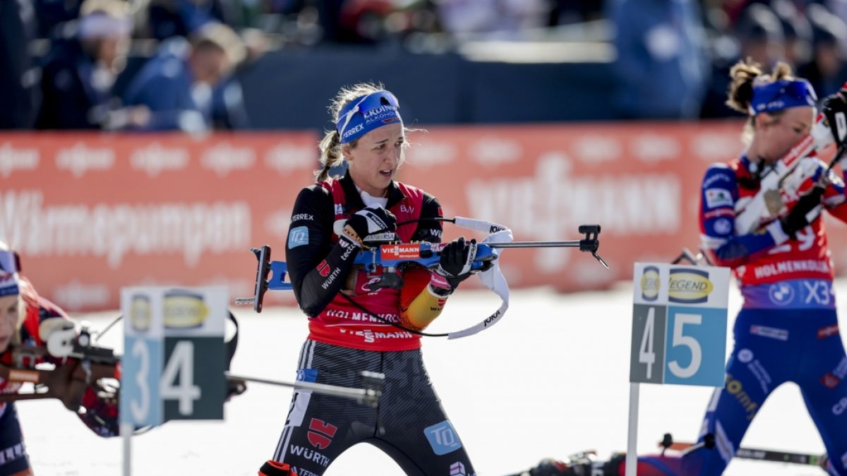 Franziska Preuß ist während des Biathlon-Weltcups in Östersund erkrankt. (Foto)
