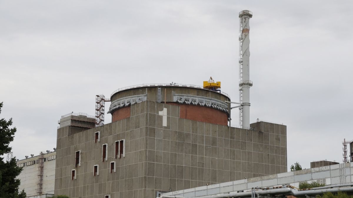 Blick auf einen Block des Kernkraftwerks Saporischschja. (Foto)