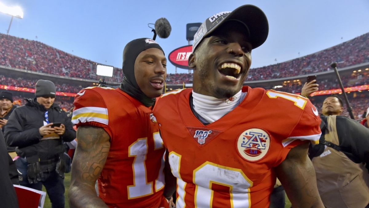 Tyreek Hill jubelt, am 20.01.2020. (Symbolbild) (Foto)