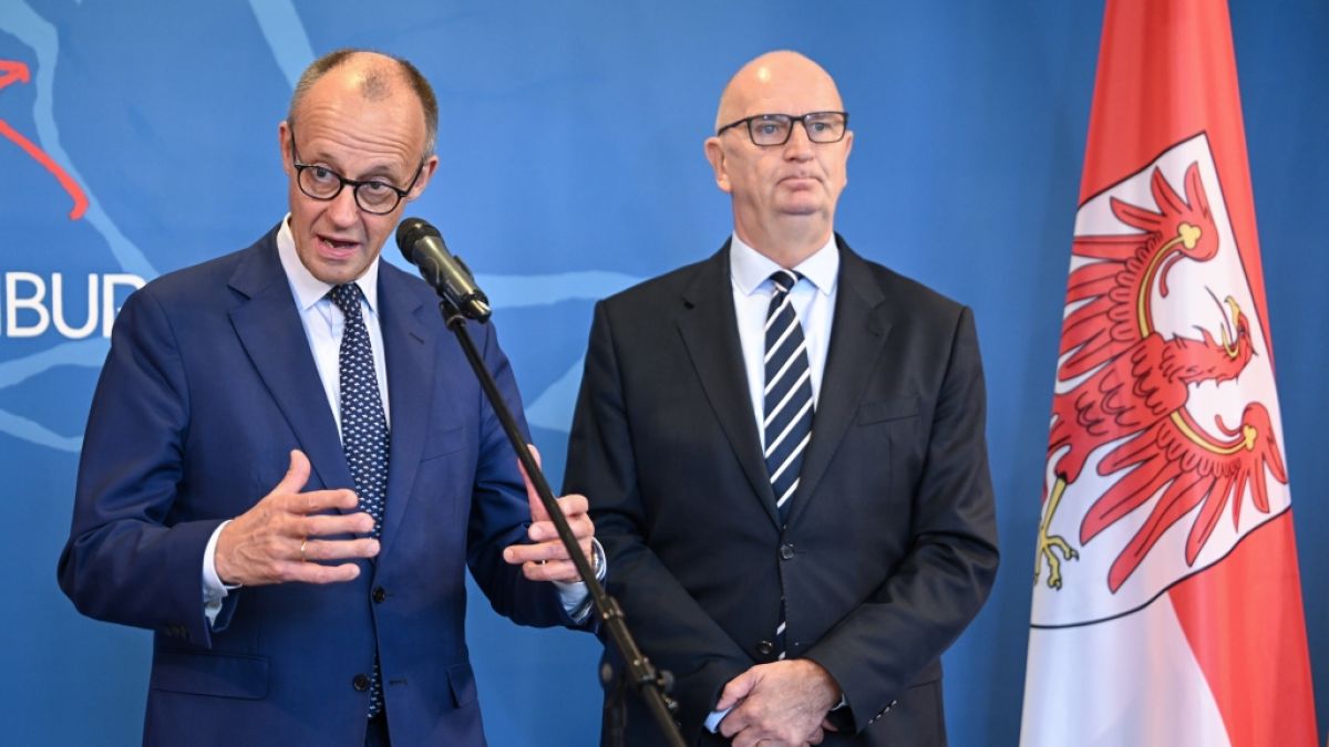 Friedrich Merz spricht bei seinem Antrittsbesuch in Brandenburg über Migration. (Foto)