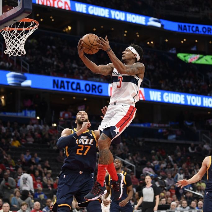 Bradley Beal (m) von den Washington Wizards steigt zum Korb auf, am 12.01.2020. (Symbolbild)