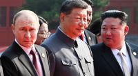 Wladimir Putin (l-r), Xi Jinping und Kim Jong Un könnten den 3. Weltkrieg auslösen.