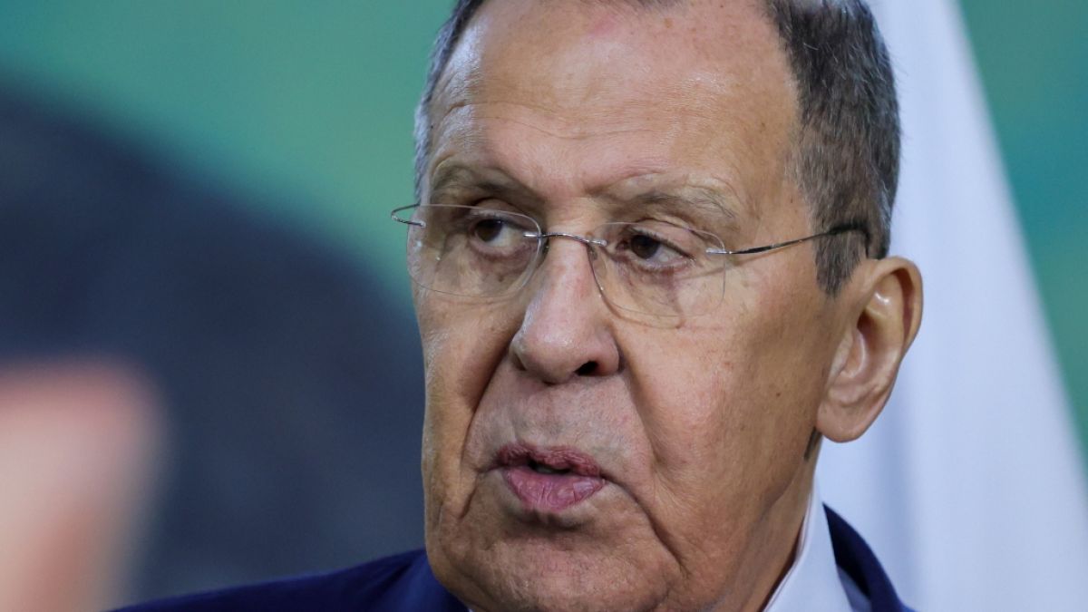 Russlands Au&szlig;enminister Sergej Lawrow rechtfertige erneut Putins Angriff auf die Ukraine. (Foto)