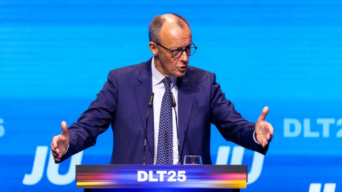 Bundeskanzler Friedrich Merz hat bei seiner Rede beim Deutschlandtag der Jungen Union deutliche Worte f&uuml;r die AFD gefunden. (Foto)