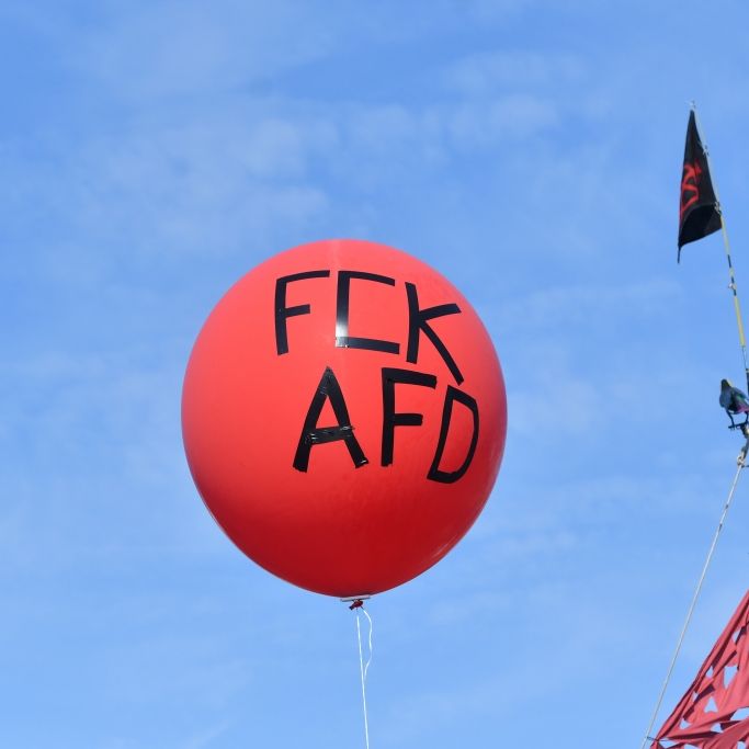 Gegen die menschen- und demokratieverachtende Politik der AfD gehen auch im Dezember 2025 wieder bundesweit Menschen bei Demonstrationen auf die Straße.