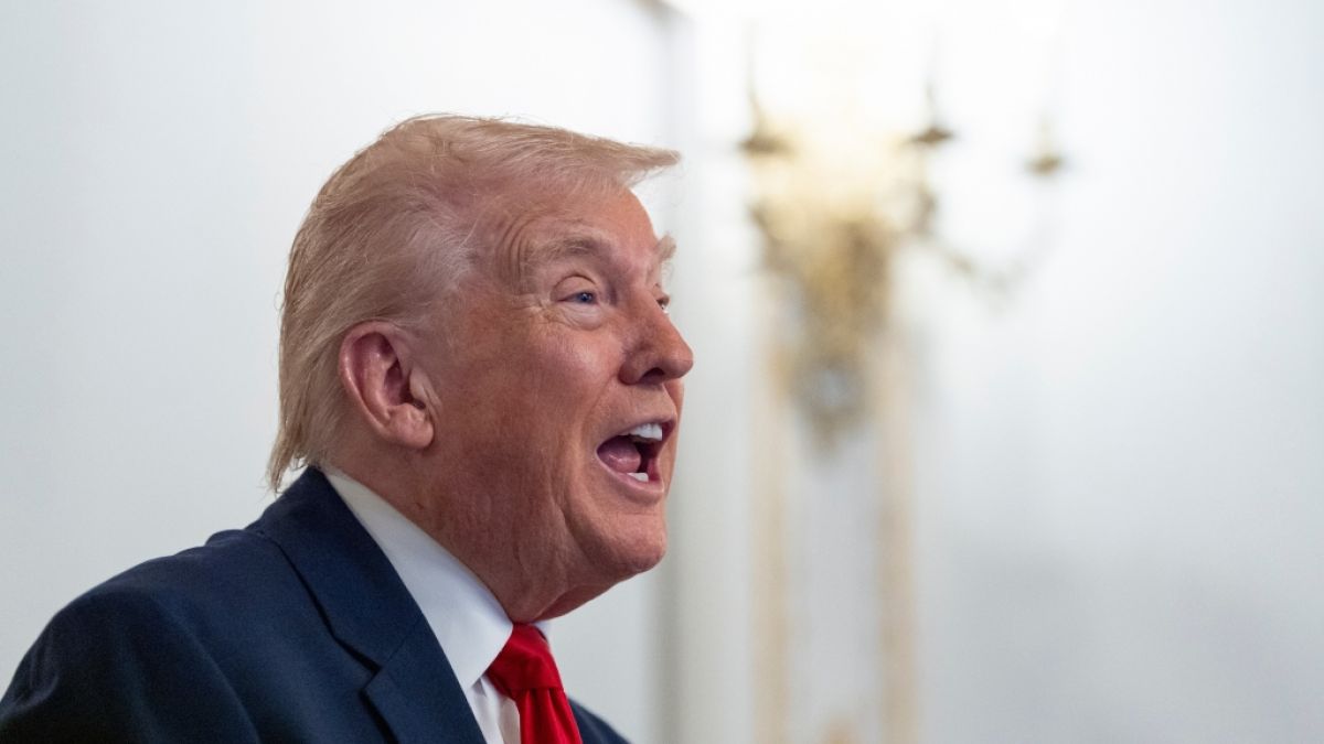 Donald Trump emp&ouml;rte auf einer Pressekonferenz. (Foto)