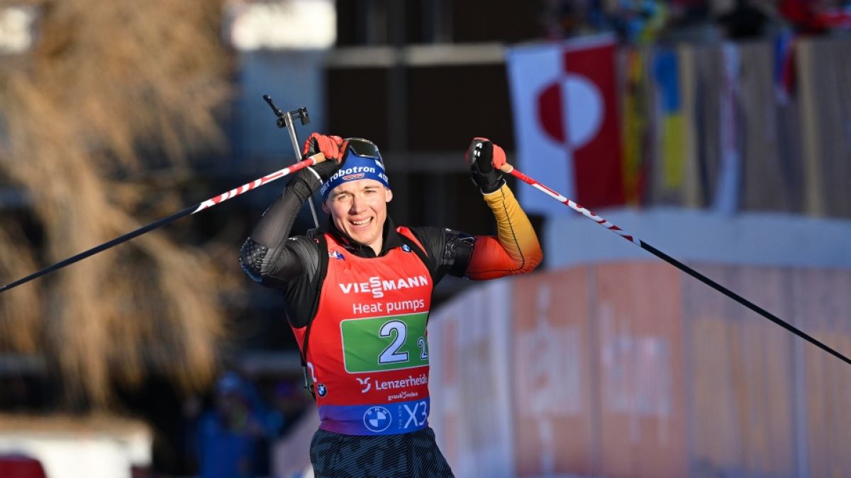 Biathlet Justus Strelow hat privat das Glück mit seiner kleinen Familie gefunden. (Foto)