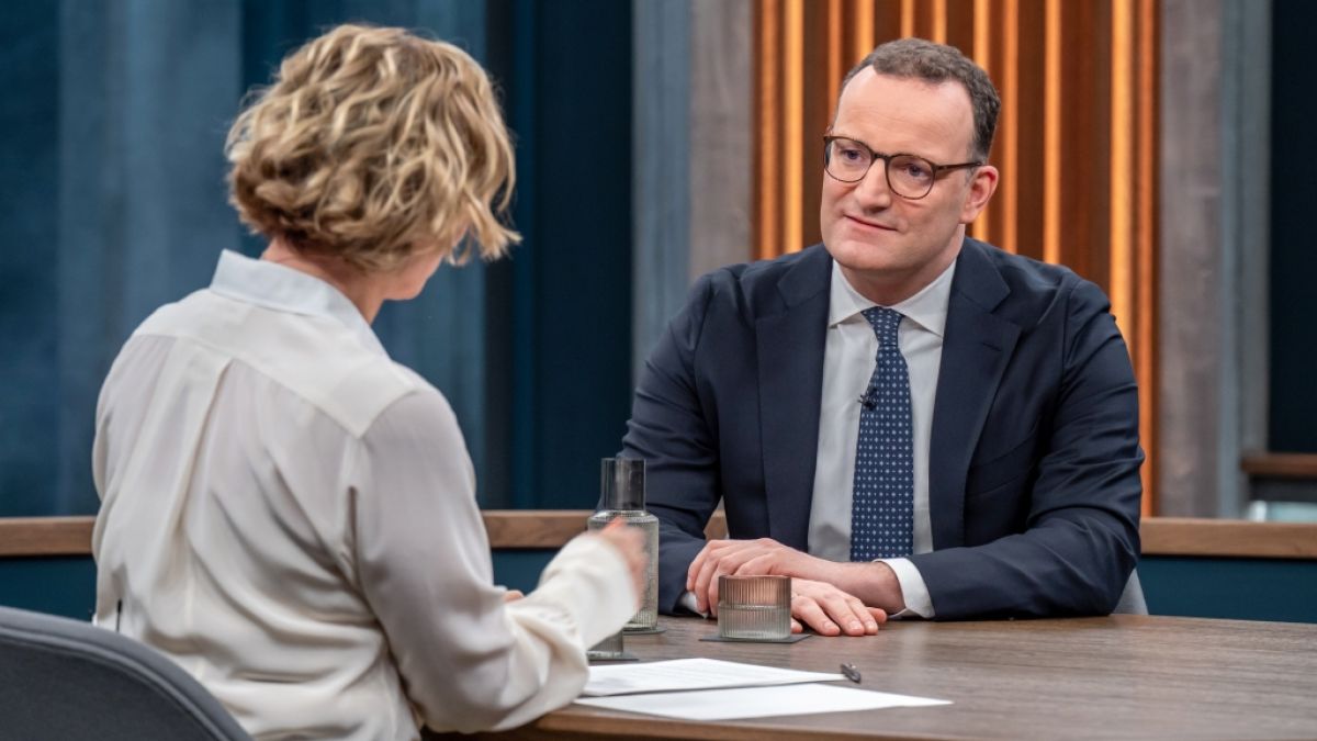 Jens Spahn (CDU) im Gespr&auml;ch mit Caren Miosga. (Foto)