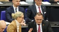 Die Vorsitzenden der AfD, Alice Weidel und Tino Chrupalla, verlieren in der aktuellen Sonntagsfrage einen Prozentpunkt.