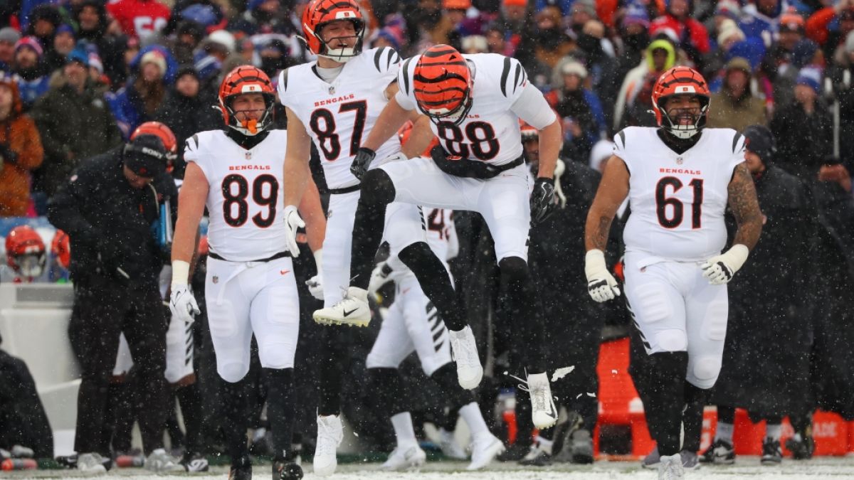 Die Cincinnati Bengals zelebrieren im Schnee, am 07.12.2025. (Symbolbild) (Foto)