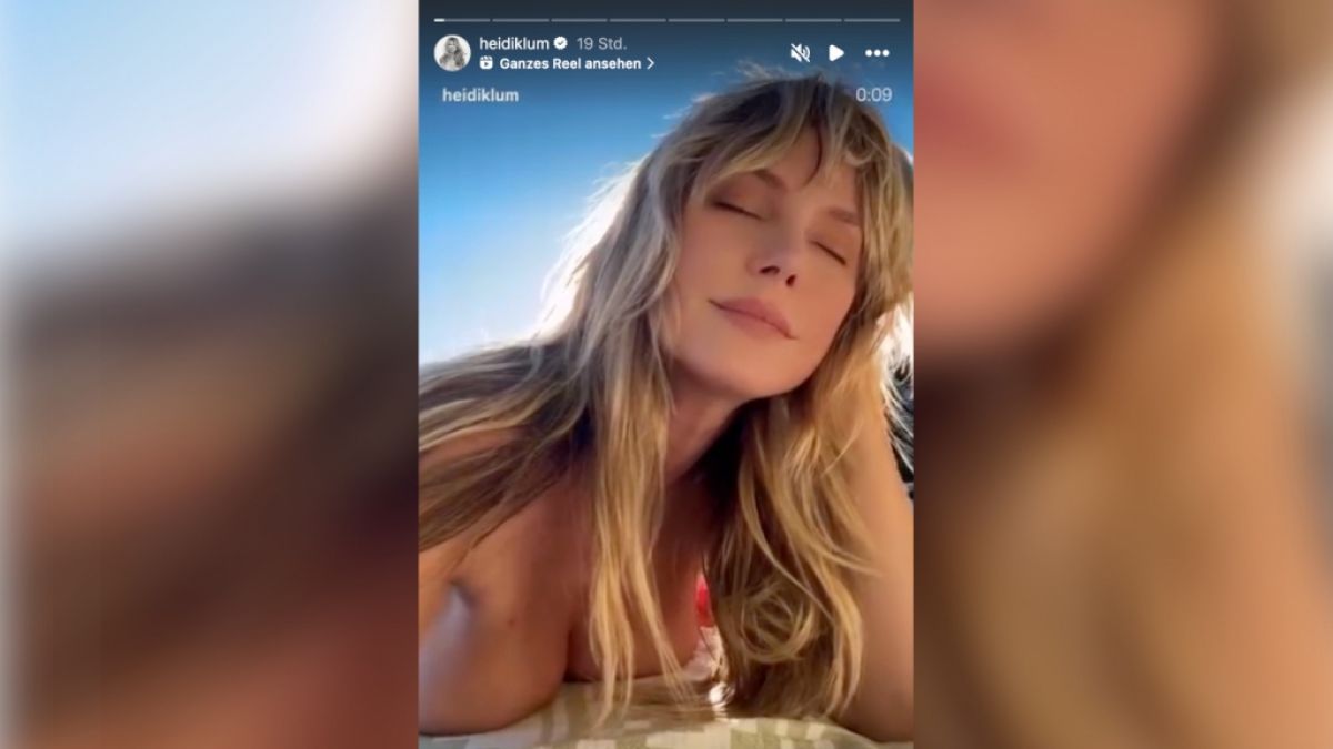 Heidi Klum gönnte sich ein Sonnenbad. (Foto)