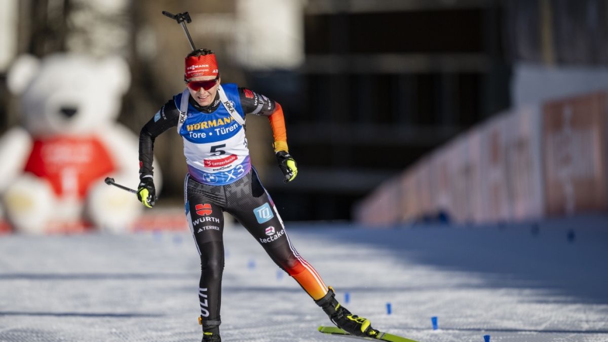 Johanna Puff bei der Biathlon-WM. (Foto)