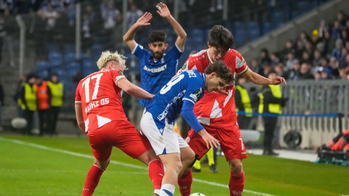 1:1 spielte Mainz 05 in der Conference League gegen Lech Posen. (Foto)