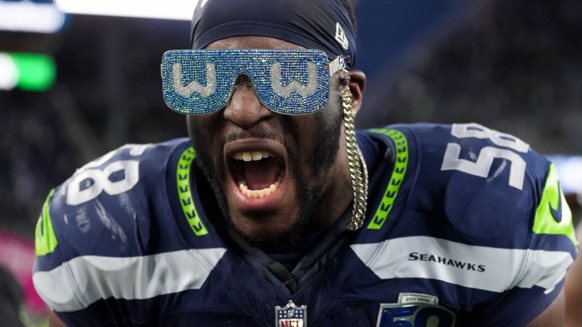 Linebacker Derick Hall von den Seattle Seahawks freut sich, am 14.12.2025. (Symbolbild) (Foto)