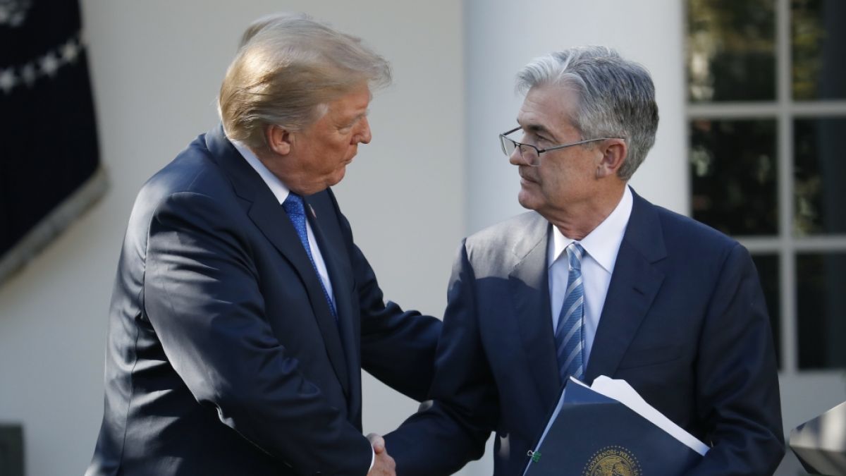 Donald Trump und Jerome Powell. (Foto)