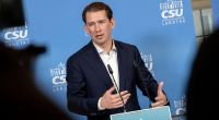 Sebastian Kurz, ehemaliger Bundeskanzler von Österreich, Unternehmer und Berater, spricht bei einer Pressekonferenz anlässlich der Winterklausur der CSU-Landtagsfraktion in Kloster Banz.