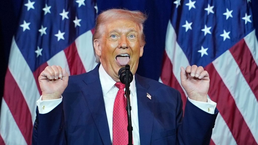 Nein, das ist kein Pausenclown, sondern der Präsident der Vereinigten Staaten von Amerika. (Foto)