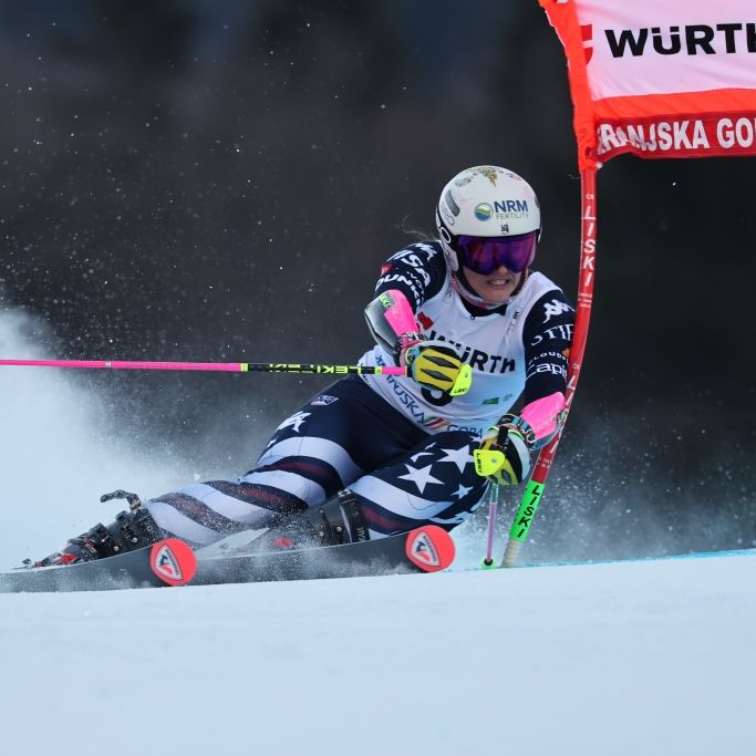 Die US-Amerikanerin Paula Moltzan zählt beim Riesenslalom in Kronplatz zu den Favoritinnen.
