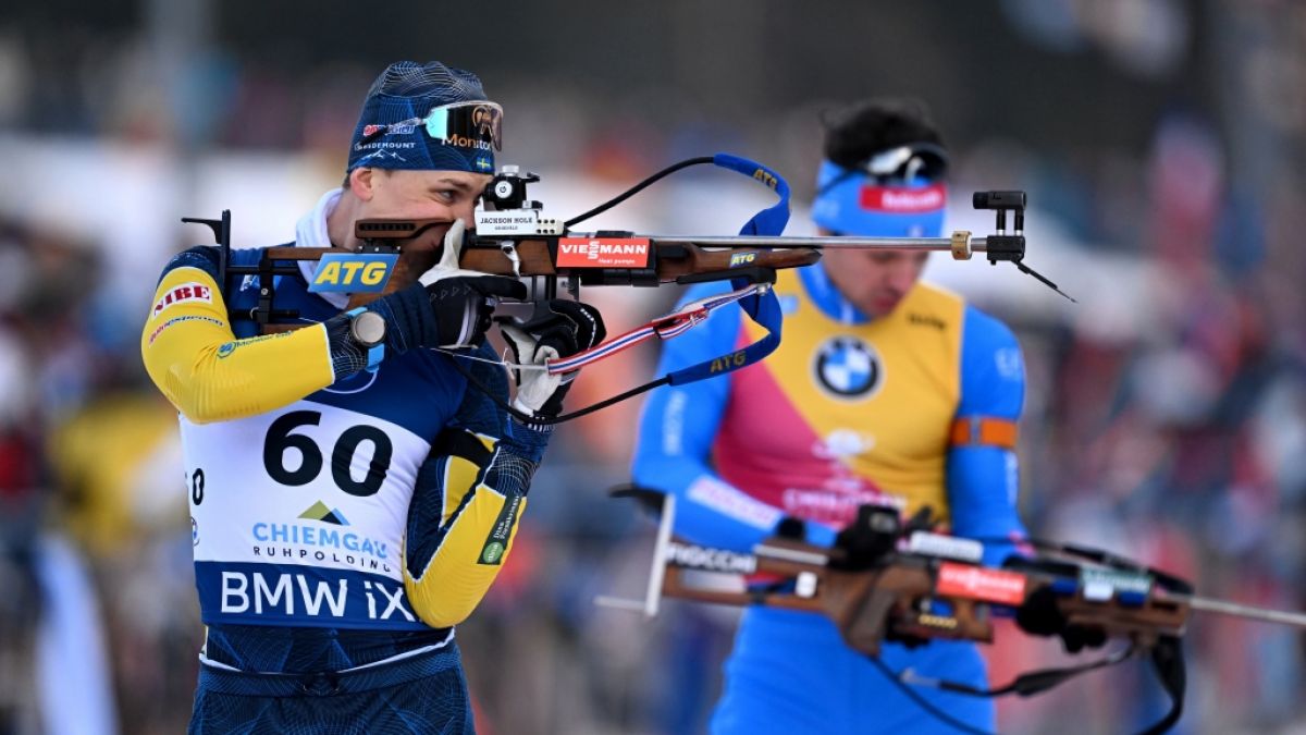 Sind die Biathleten Martin Ponsiluoma und Tommaso Giacomel (v.l.) beim Weltcup in Nove Mesto treffsicher? (Foto)