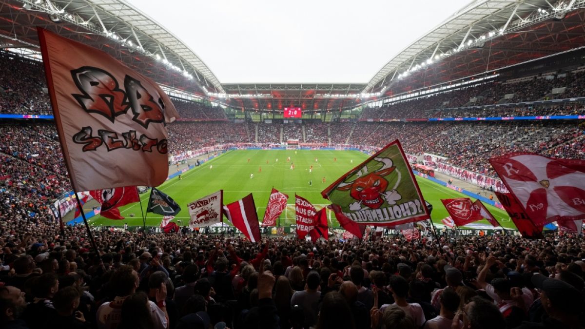 Der Fanblock der Messest&auml;dter gibt alles bei jedem Heimspiel von RB Leipzig. (Symbolbild) (Foto)