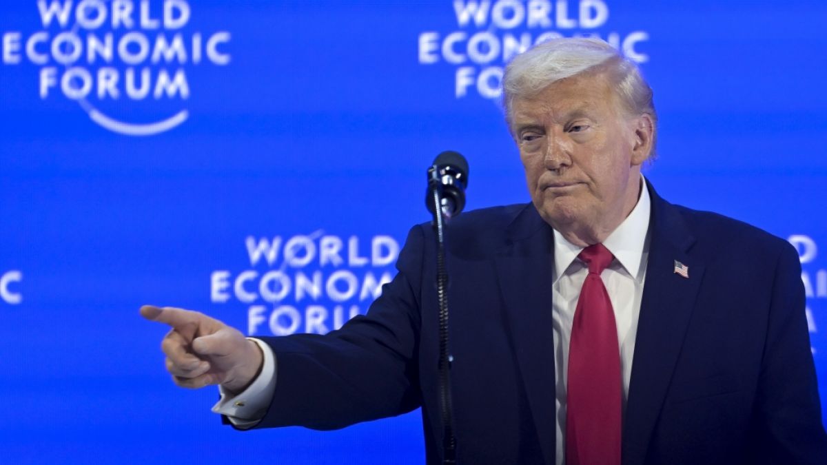 Donald Trumps Ankunft in Davos sorgte f&uuml;r Gespr&auml;chsstoff. (Foto)