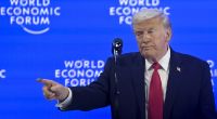 Donald Trumps Ankunft in Davos sorgte für Gesprächsstoff.