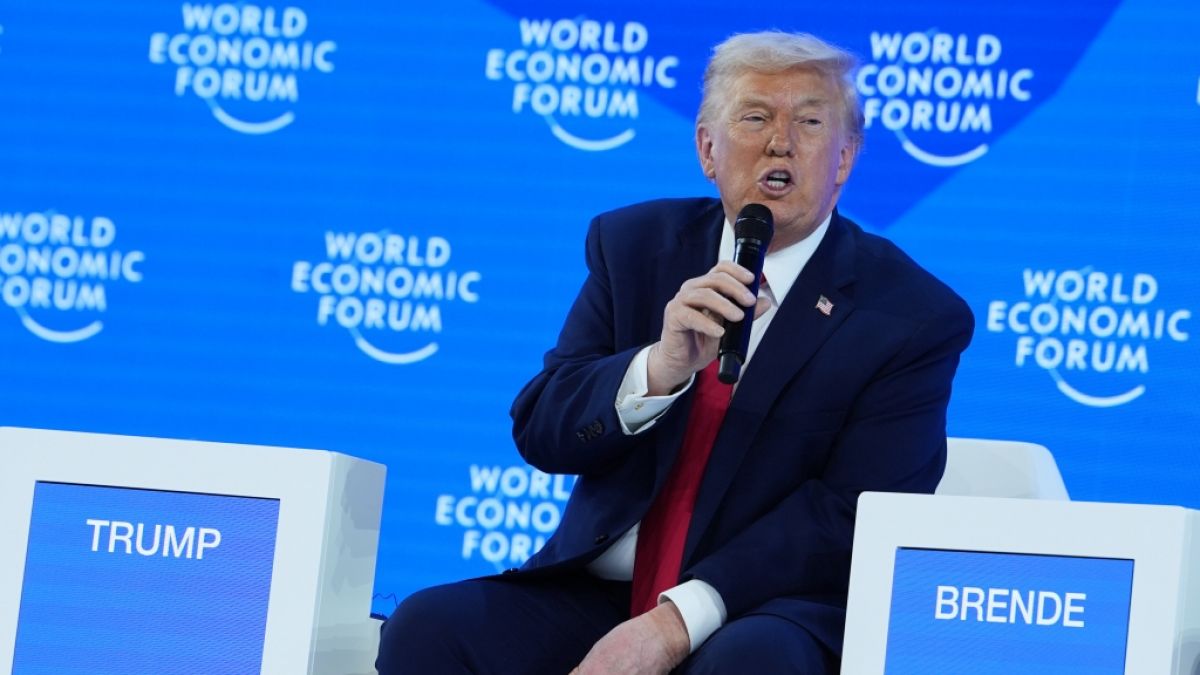 Beim Weltwirtschaftsforum in Davos hat sich Donald Trump auch &uuml;ber die Zukunft der Ukraine ge&auml;u&szlig;ert. (Foto)
