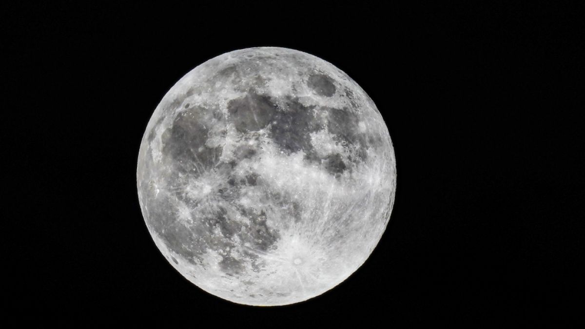 Der Februar-Vollmond erstrahlt als st&uuml;rmischer Schneemond. (Foto)