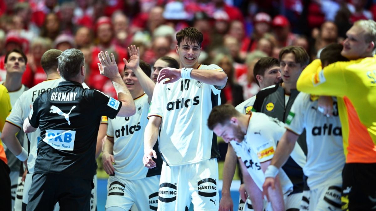 Die deutsche Handball-Nationalmannschaft will bei der EM weiter jubeln. Gegner im Halbfinale ist Kroatien. (Foto)