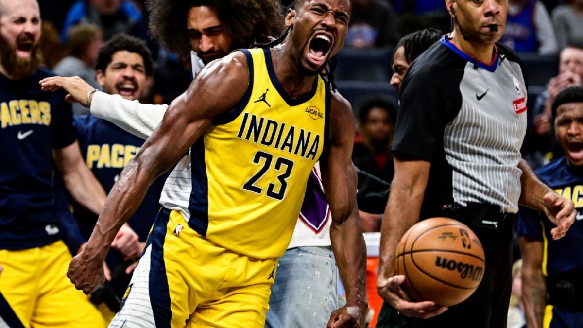 Jay Huff von den Indiana Pacers jubelt, am 23.01.2026. (Symbolbild) (Foto)