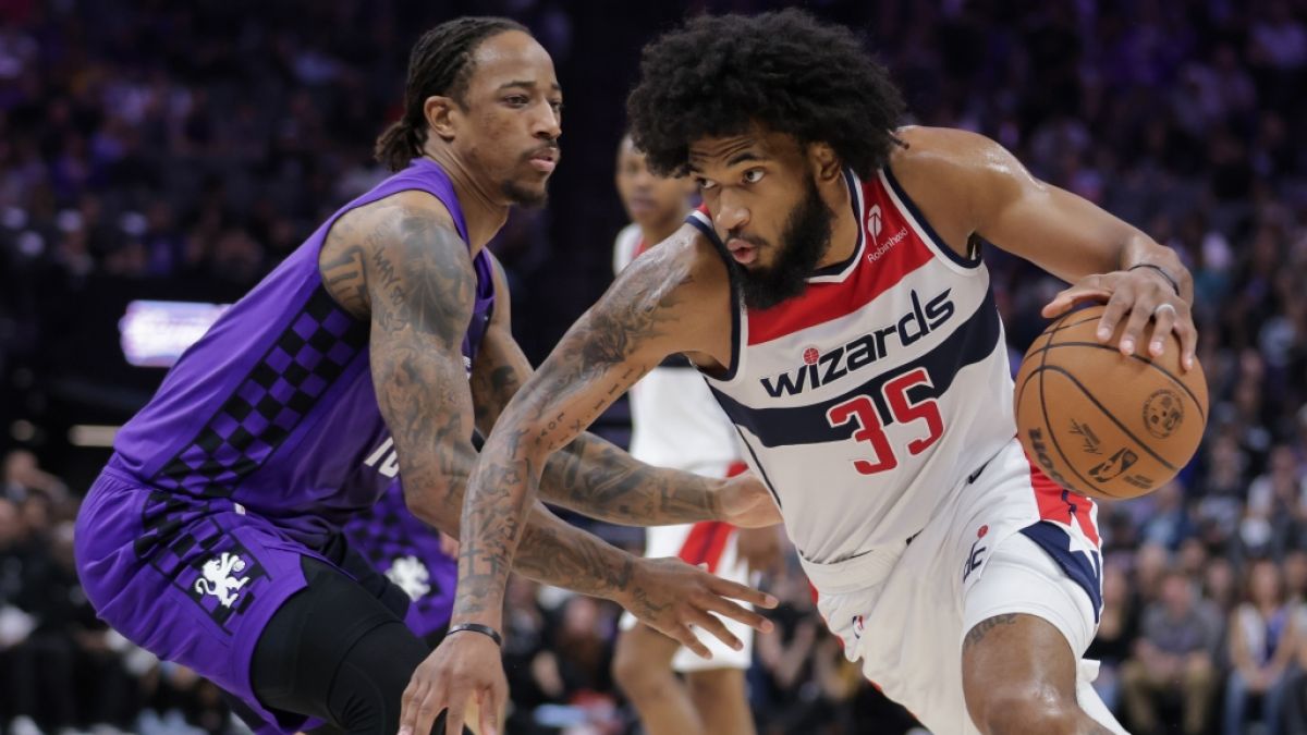 Marvin Bagley III von den Washington Wizards st&uuml;rmt an DeMar DeRozan von den Sacramento Kings vorbei, am 16.01.2026. (Symbolbild) (Foto)
