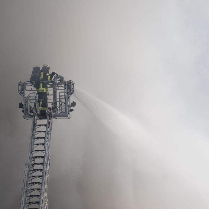 Großbrand im Bereich Laudenbach