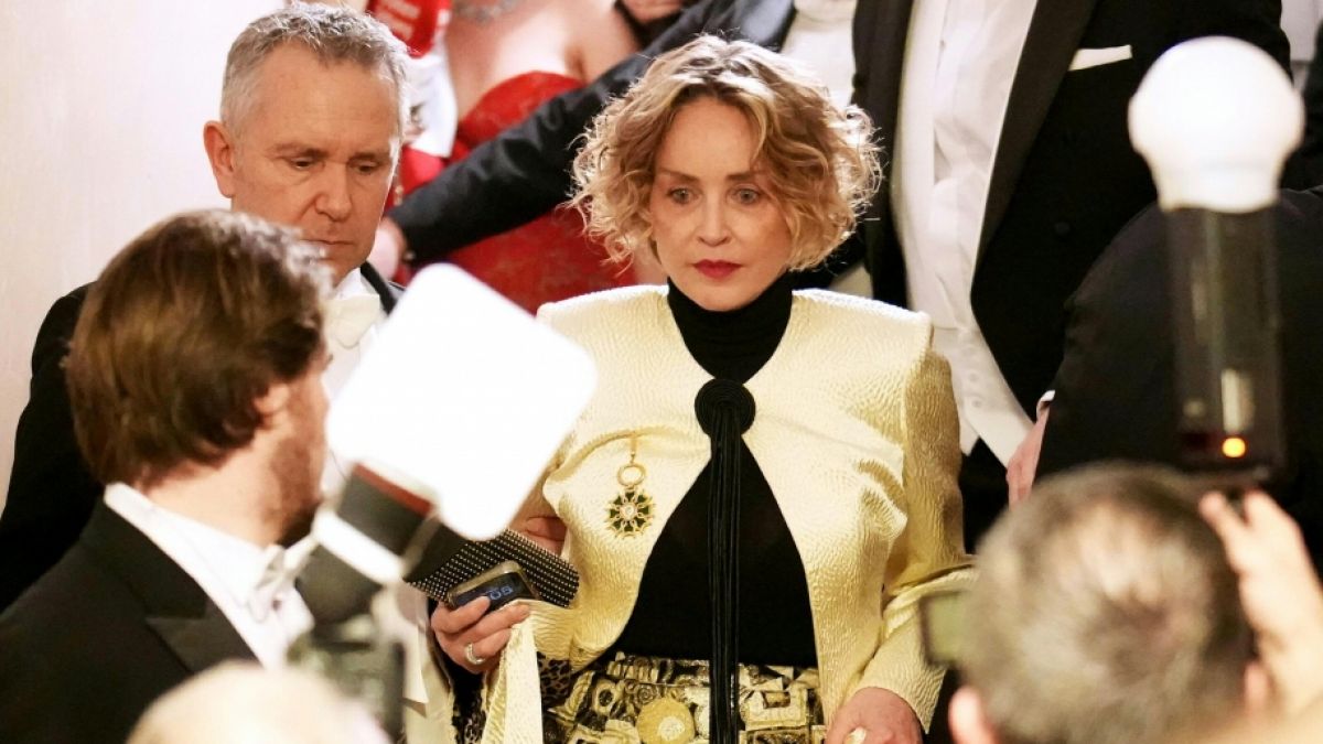 Von Fotografen belagert: Superstar Sharon Stone beim Wiener Opernball. (Foto)