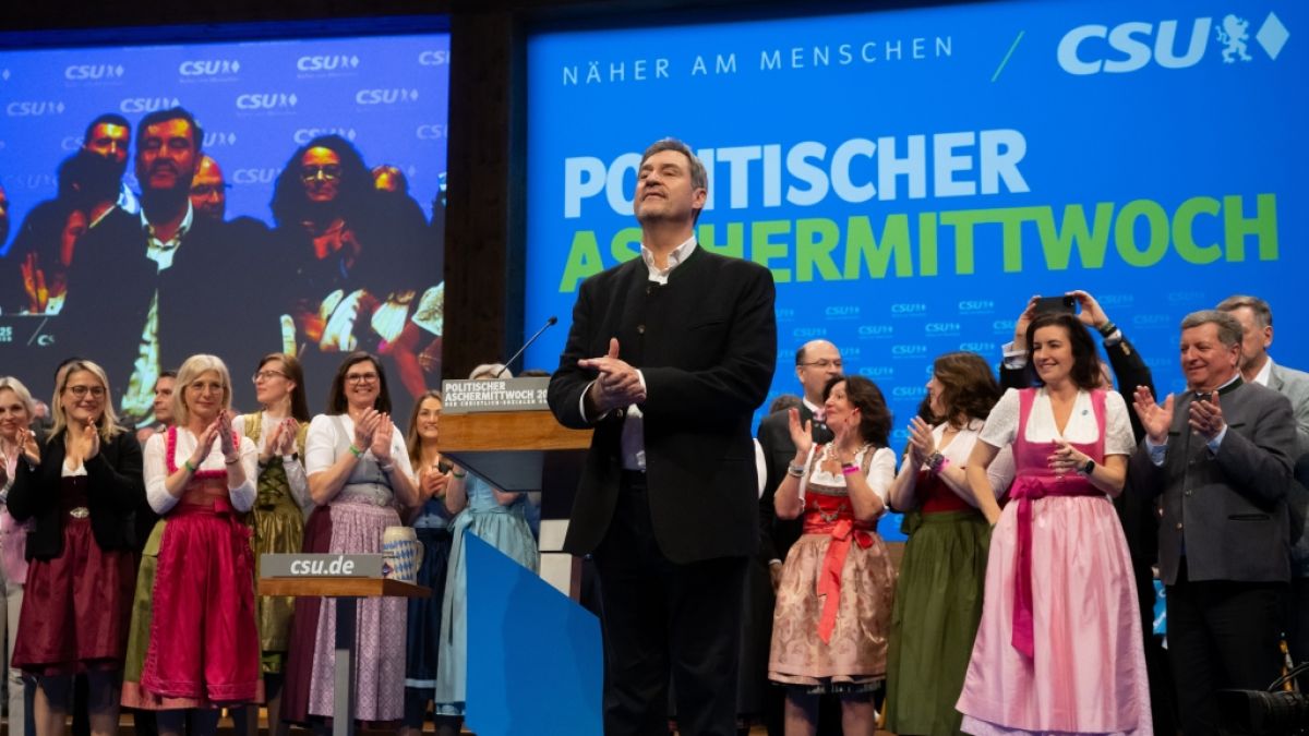 Bayerns Ministerpr&auml;sident Markus S&ouml;der wird beim Politischen Aschermittwoch der CSU 2026 in Passau wieder &uuml;ber andere Parteien herziehen. (Foto)