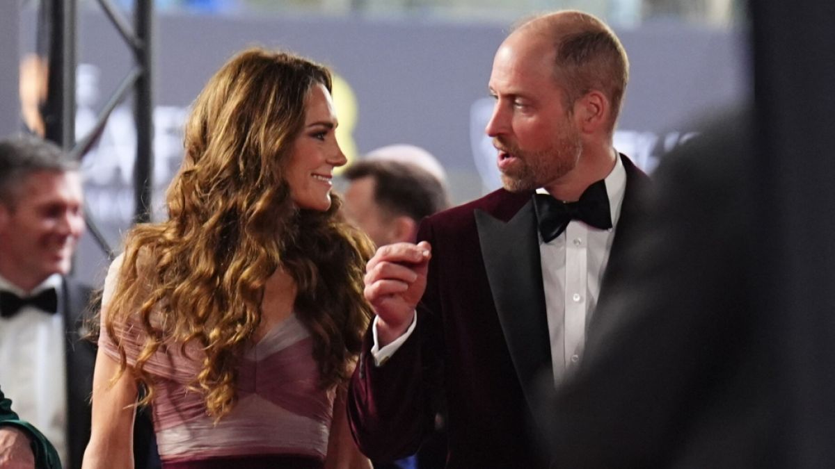 Prinzessin Kate und Prinz William mischten sich unter die prominente G&auml;steschar, als die britischen Filmpreise verliehen wurden. (Foto)