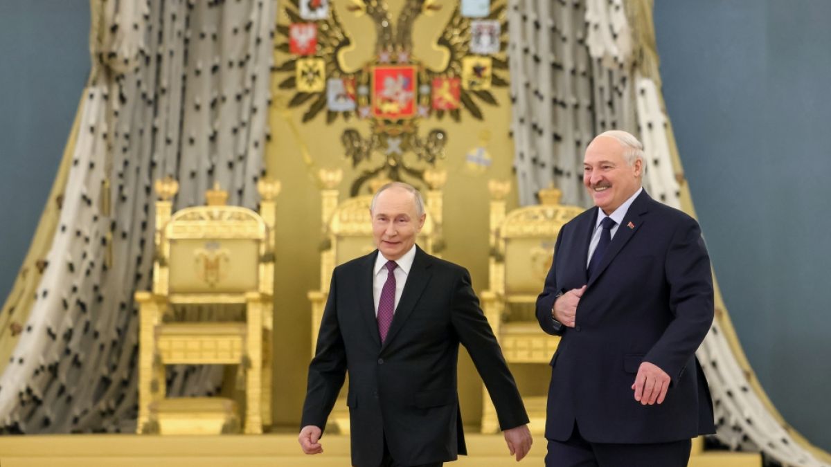 Auf offiziellen Fotos seines Treffens mit Belarus-Pr&auml;sident Lukaschenko macht Wladimir Putin gute Miene zum b&ouml;sen Spiel - hinter verschlossenen Kreml-T&uuml;ren war der russische Pr&auml;sident kaum wiederzuerkennen. (Foto)