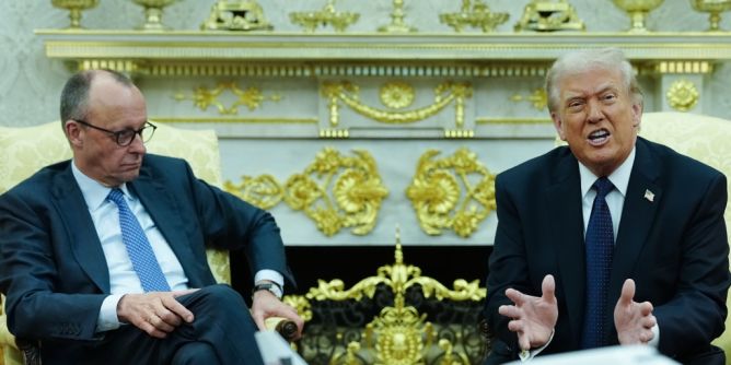 Donald Trump trifft Friedrich Merz