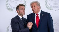Hier noch wohlgesinnt: Emmanuel Macron (li.) und Donald Trump.