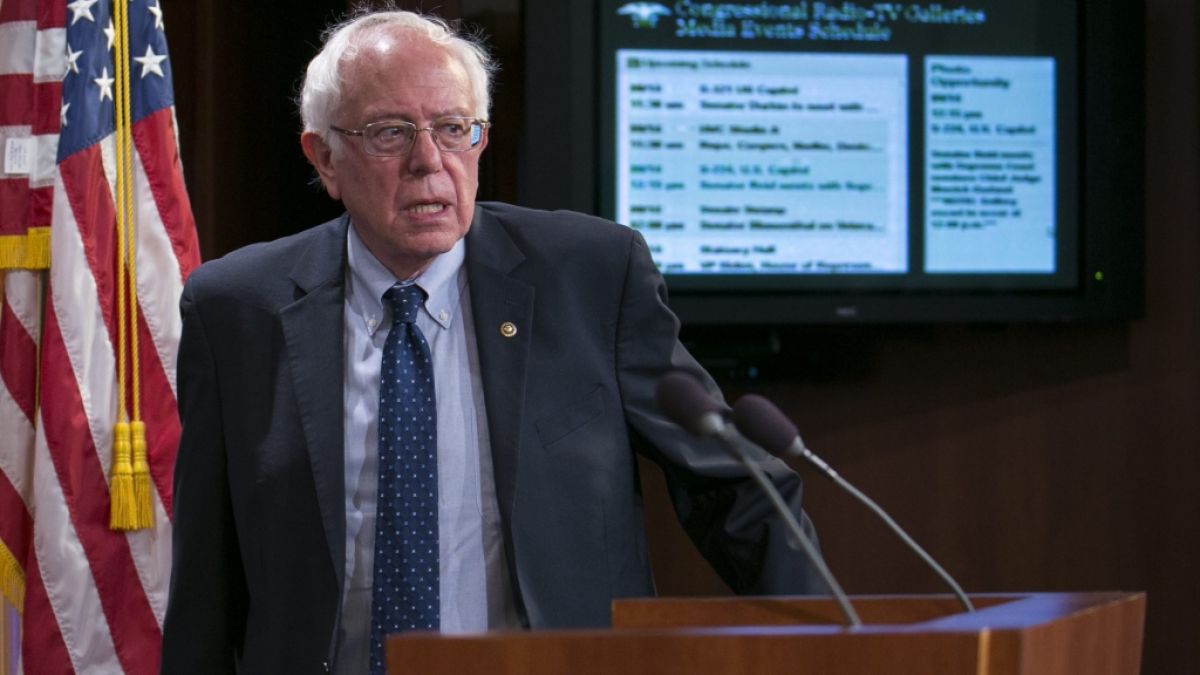 US-Senator Bernie Sanders l&auml;sst kein gutes Haar an US-Pr&auml;sident Donald Trump. (Foto)