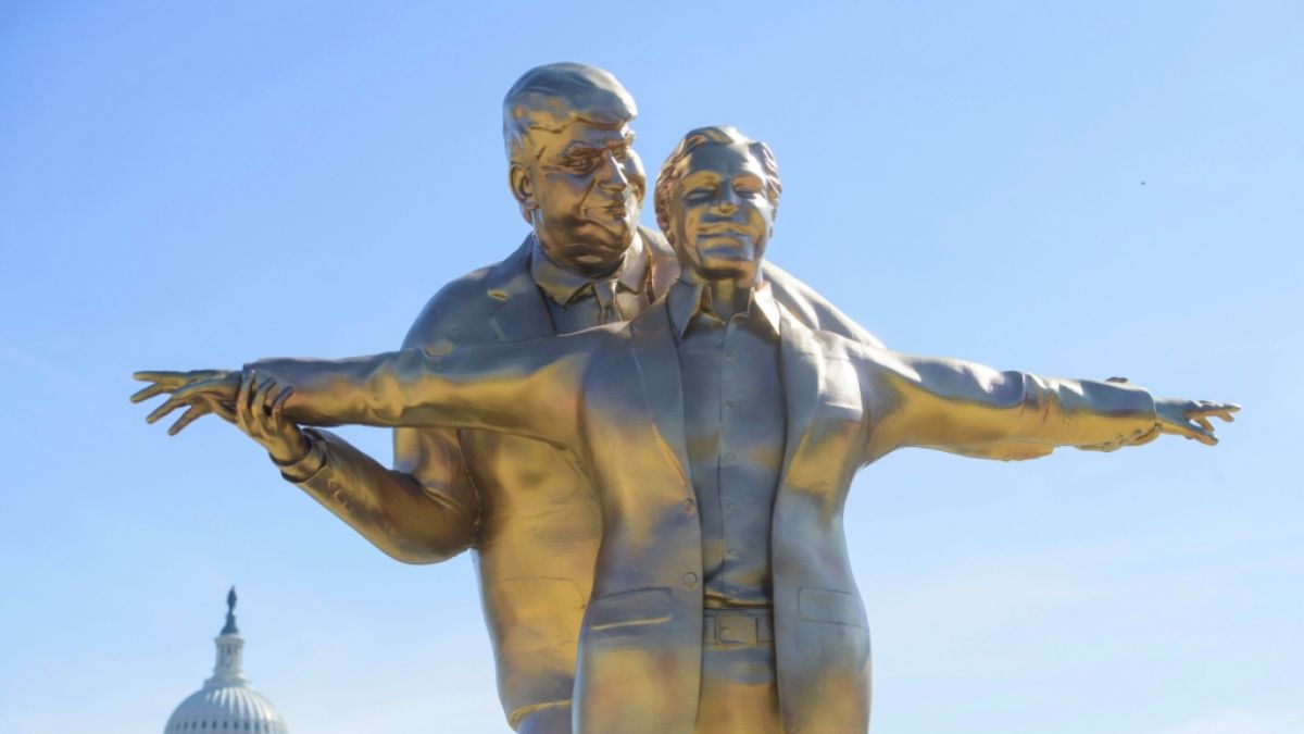 Trump und Epstein als Liebespaar. (Foto)