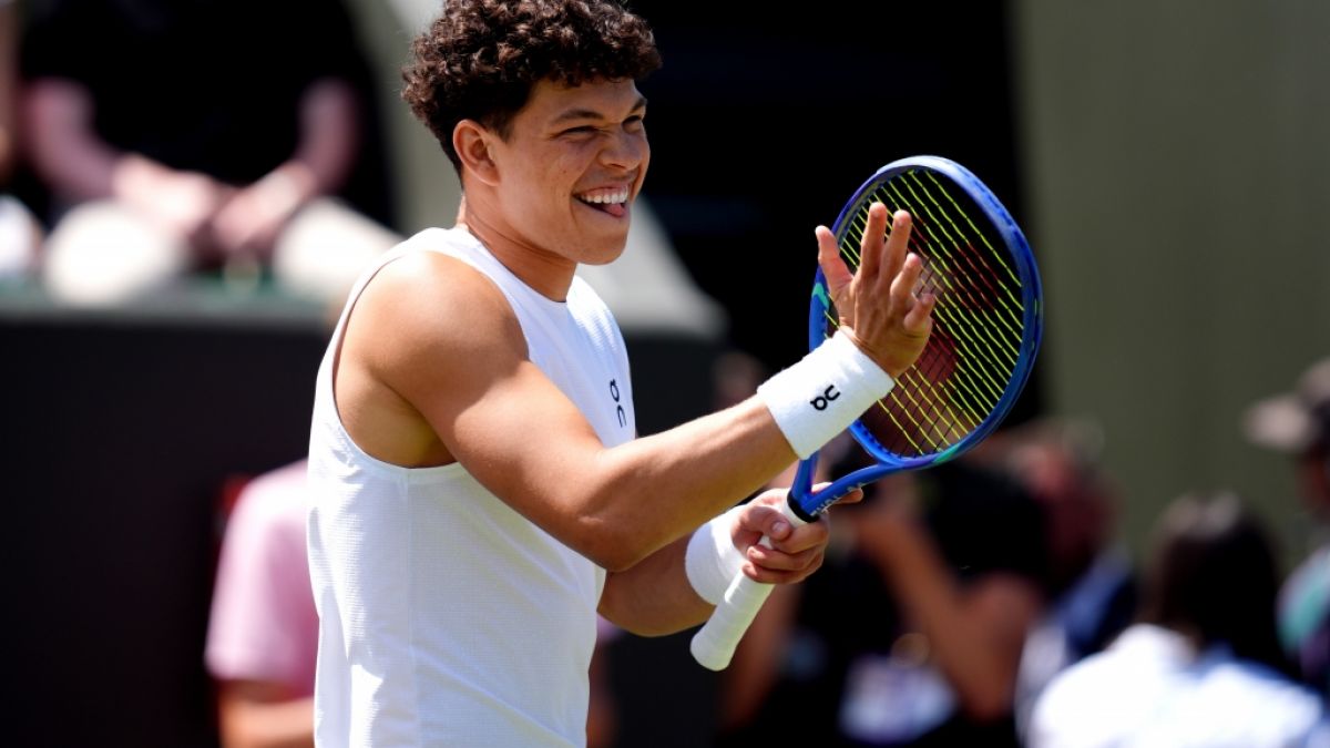 Ben Shelton feiert, am 04.07.2025. (Symbolbild) (Foto)