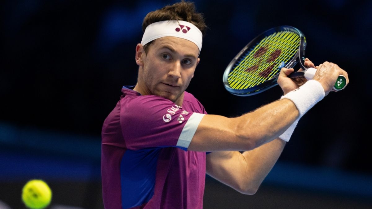 Norwegens Casper Ruud in Aktion, am 13.11.2024. (Symbolbild) (Foto)