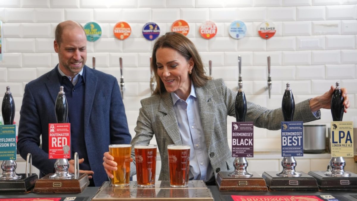 Prinzessin Kate und Prinz William haben die die Southwark Brewing Company auf der Bermondsey Beer Mile in London besucht. (Foto)