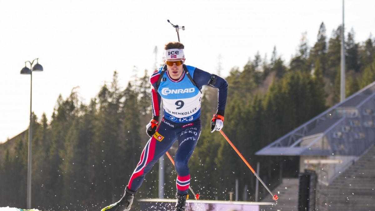Der Norweger Sturla Holm Laegreid hat Sprint und Verfolgung beim Biathlon-Weltcup in Oslo gewonnen. (Foto)